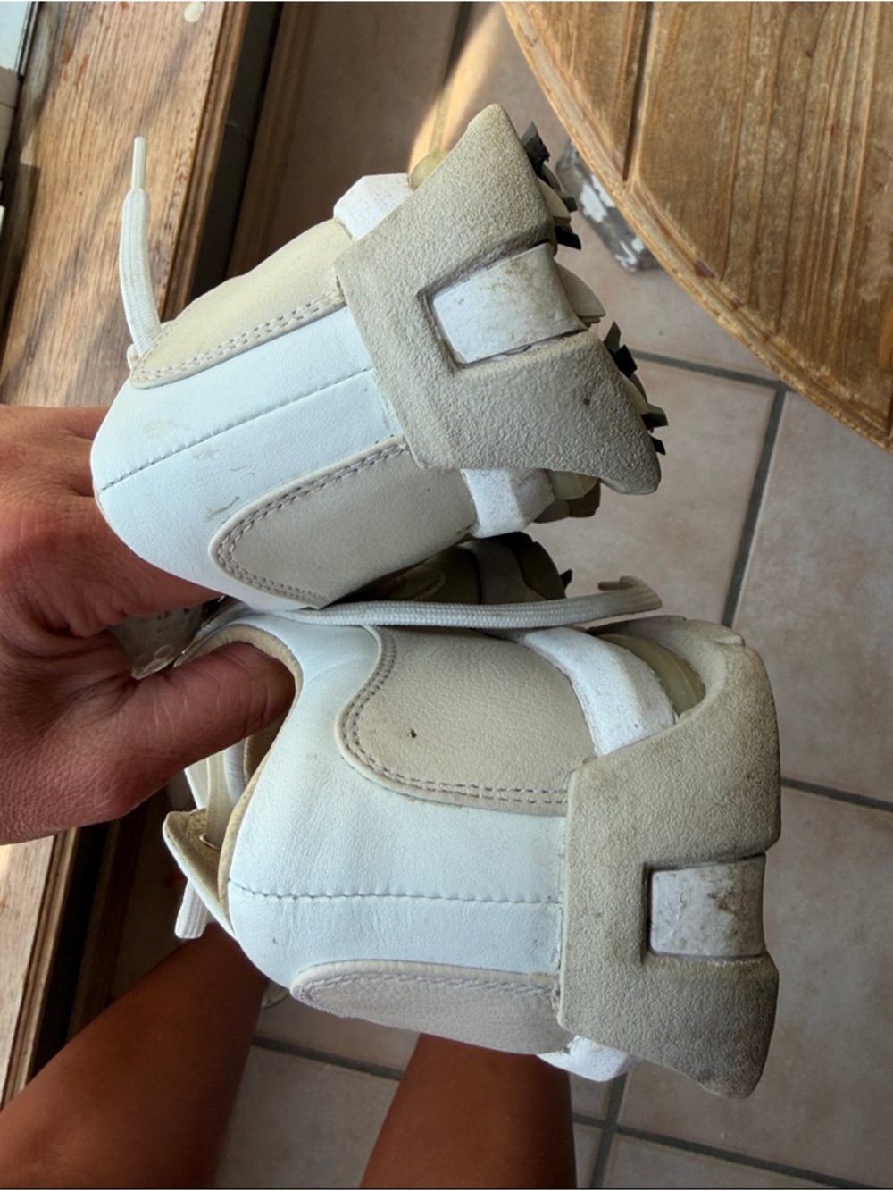 Nike Air Golf Giddy Up Women’s 6.5 Tan Cream Leather Spiked Golf Shoes - Picture 4 of 6